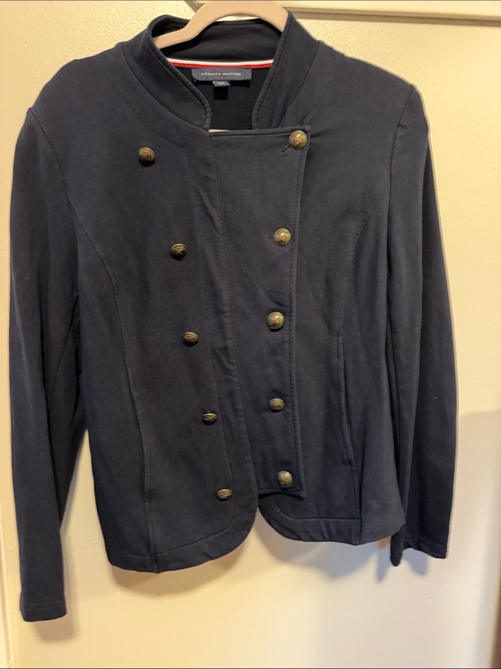 Tommy Hilfiger Women's Navy Classic Collar Military Jacket
